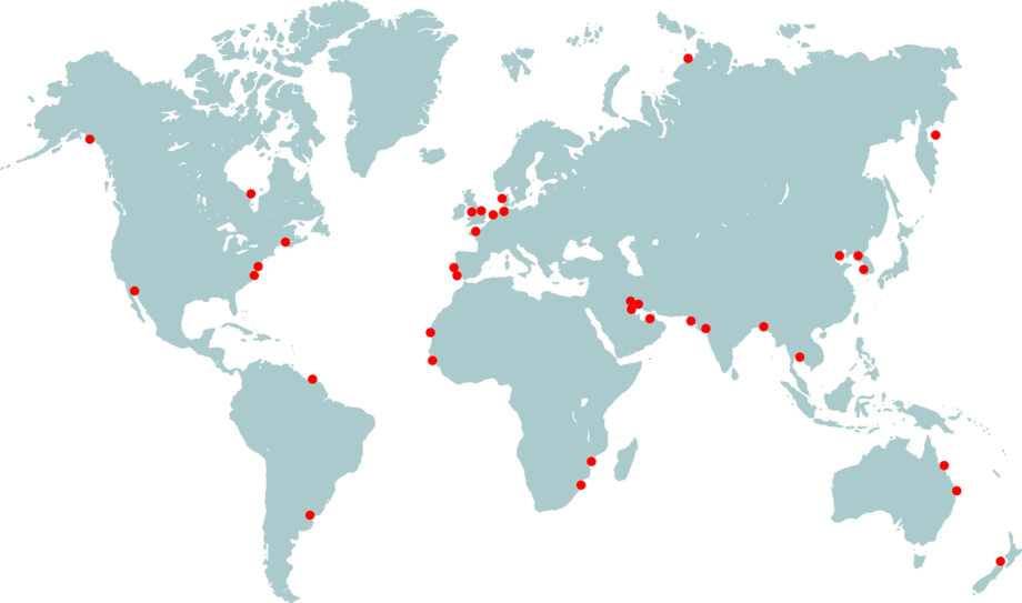 Wattenmeere Weltkarte